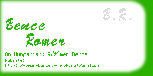 bence romer business card